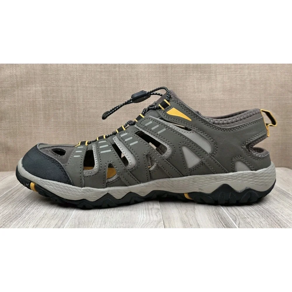 Eddie Bauer Eastport Mens Size 11M Closed Toe Water Shoes Sandals Brown Orange